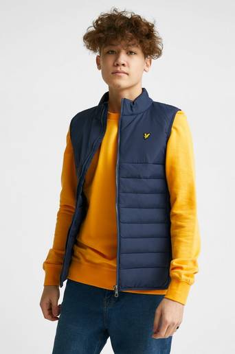Lyle & Scott Väst Leightweight Panel Gilet Black Blå