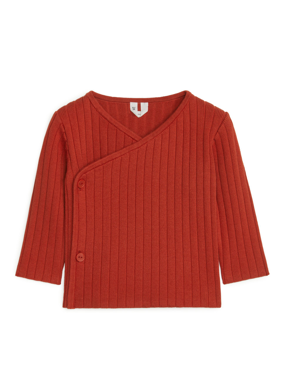 Pima Cotton Wrap Cardigan - Orange