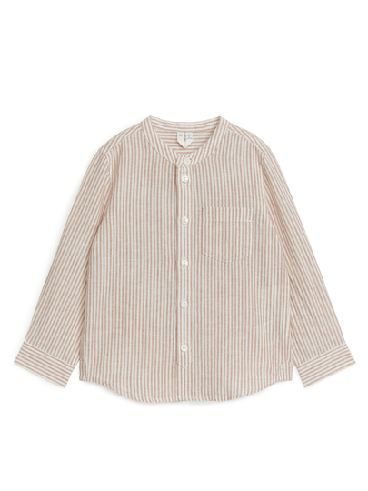 Stand-Up Collar Shirt - Orange
