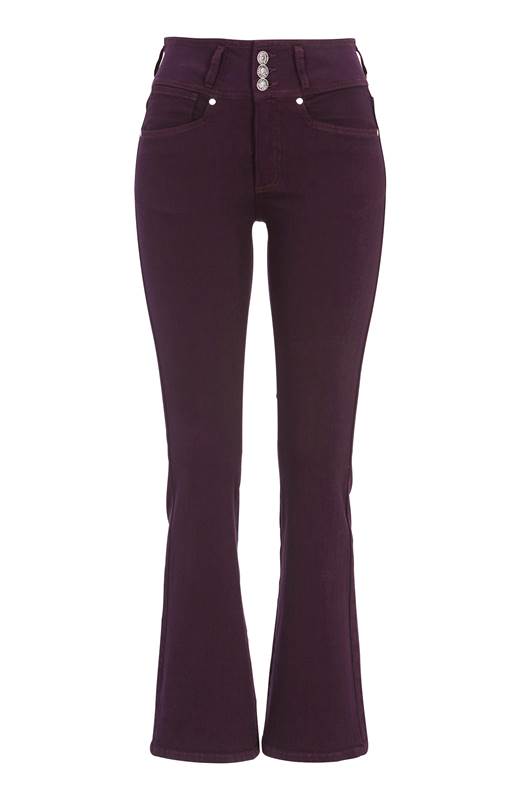 Cellbes Bootcut jeans med hög midja Jennifer Plommon