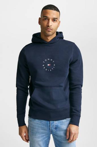 Tommy Hilfiger Hoodie Roundall Graphic Hoodie Blå