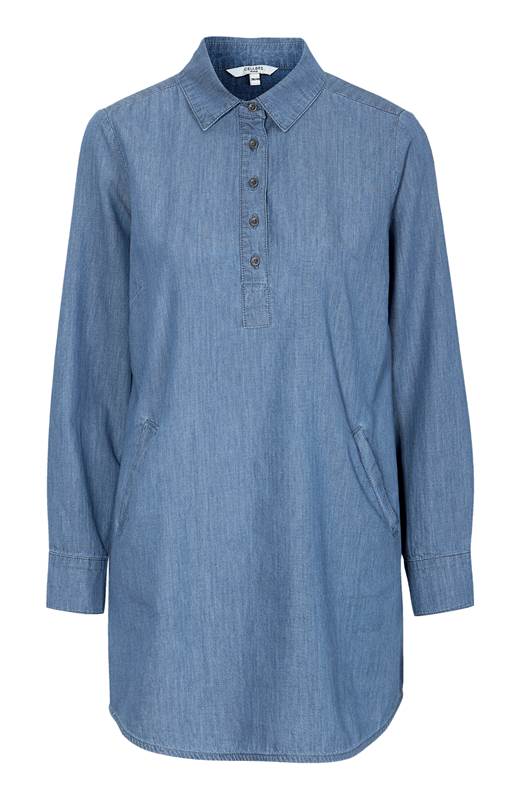 Cellbes Tunika i ekologisk bomull Blå denim