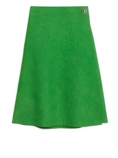ARKET and Pia Wallén Wool Skirt - Green