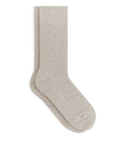 Supima Cotton Rib Socks - Yellow