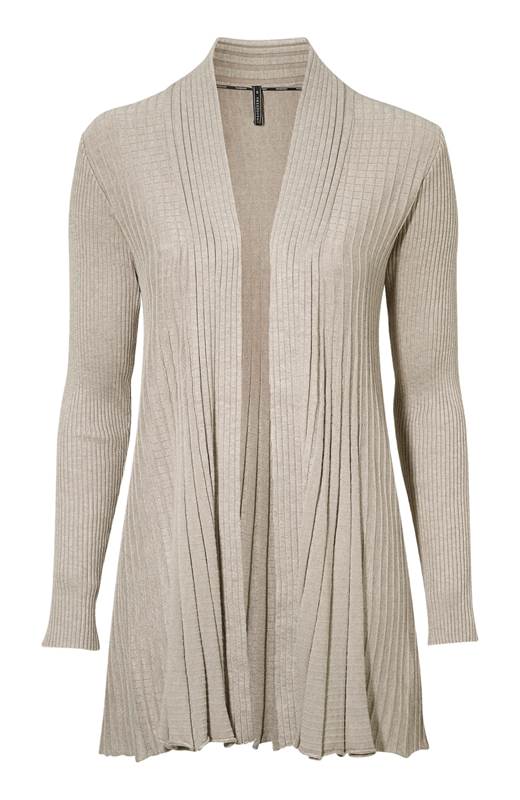 Freequent Cardigan Claudisse lång Beigemelange