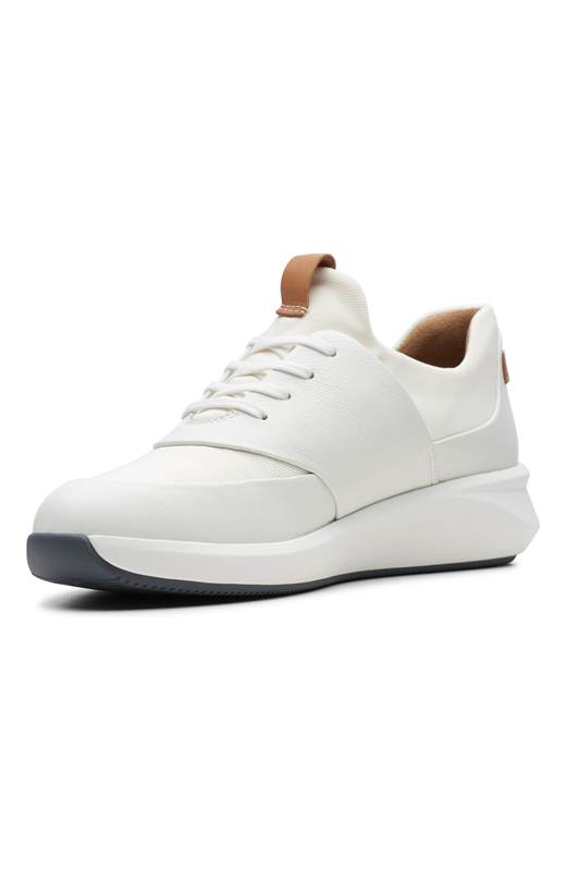 Clarks Sneakers i skinn Un Rio lace Vit