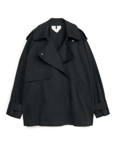 Short Trench Coat - Black