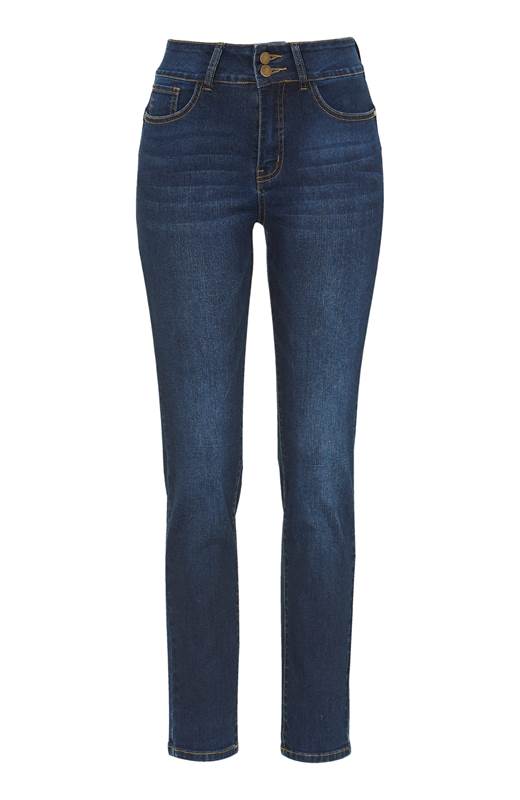 Cellbes Höga stretchiga jeans med shaping Mörkblå Denim