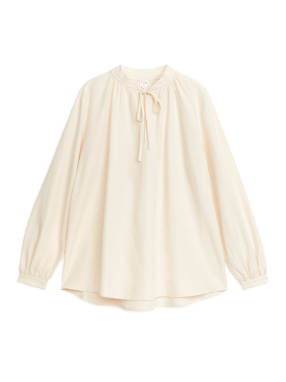 Airy Lyocell Blouse - Beige