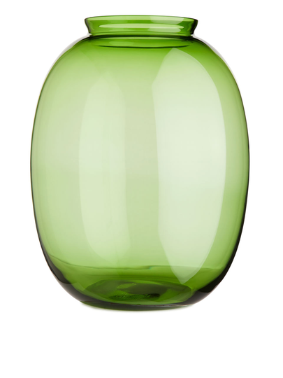 Glass Vase 25 cm - Green