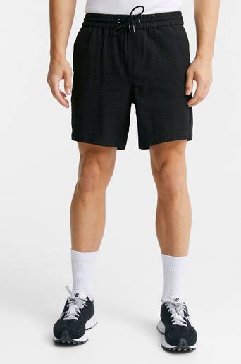 Studio Total Shorts Seersucker Shorts Svart