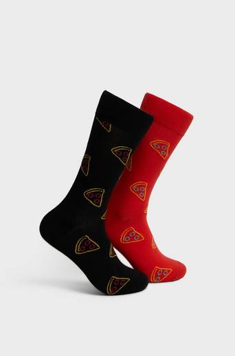 Happy Socks 2-Pack Strumpor Pizza Socks Gift Set Multi