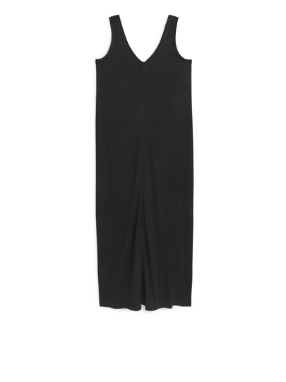 Ice Crepe Jersey Dress - Black