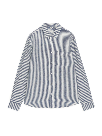 Regular-Fit Linen Shirt - White