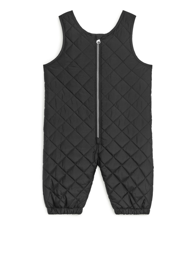 Sleeveless Quilted Overall - Black