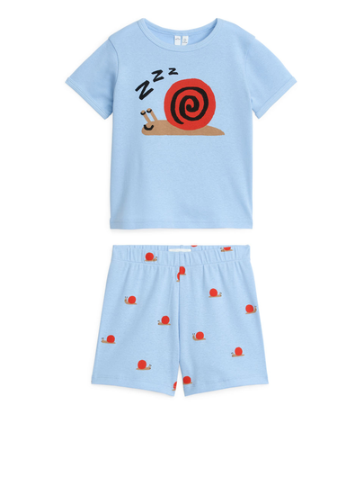 Short Jersey Pyjama Set - Blue