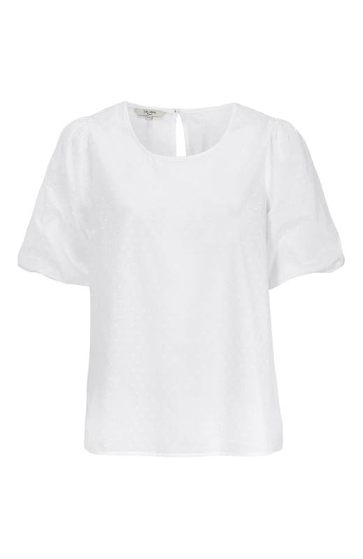 Cellbes Blus med ballongärm Vit