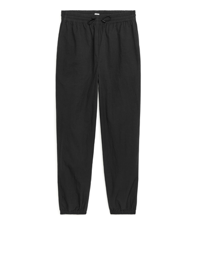 Paper Nylon Trousers - Black