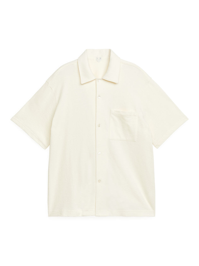 Bouclé Jersey Shirt - White