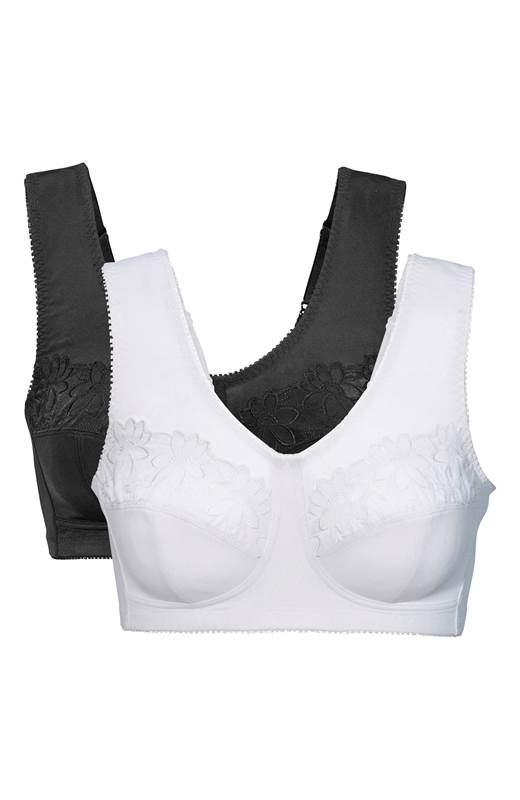 Cellbes Lily soft-bh Lily 2-Pack Svart Vit