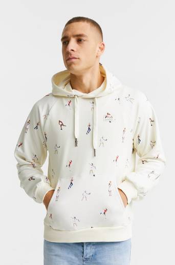 FILA Hoodie Tivat AOP Raglan Hoody Vit