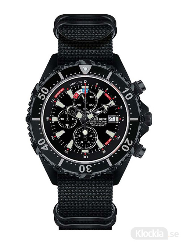 Chris Benz Depthmeter Chronograph 300m - Black Edition CB-C300-LE-NBSS