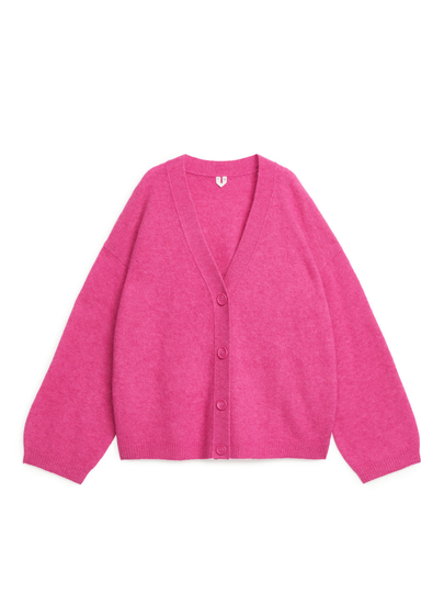 Alpaca Blend Cardigan - Pink