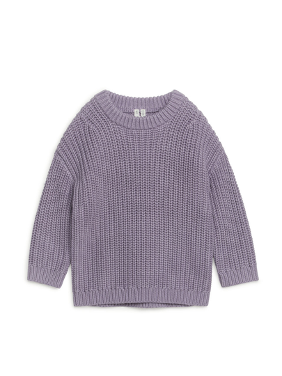 Heavy-Knit Jumper - Purple