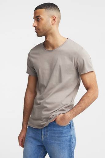 Bread & Boxers T-Shirt Crew Neck Relaxed Grå