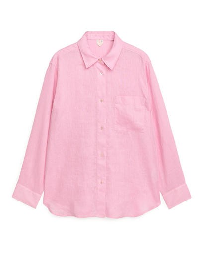 Lightweight Linen Shirt - Pink