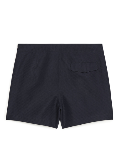 Seersucker Swim Shorts - Blue