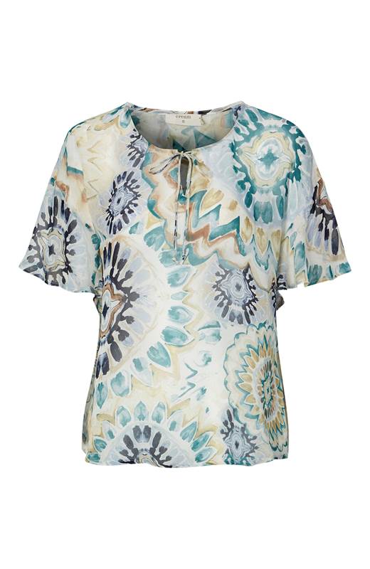 Cream Blus Gemma Aqua Mönstrad