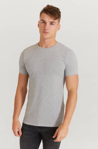 Bread & Boxers T-shirt 2-pack Crew Neck Tee Grå