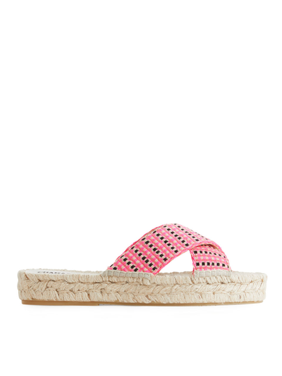 Guanabana Espadrille Slides - Pink
