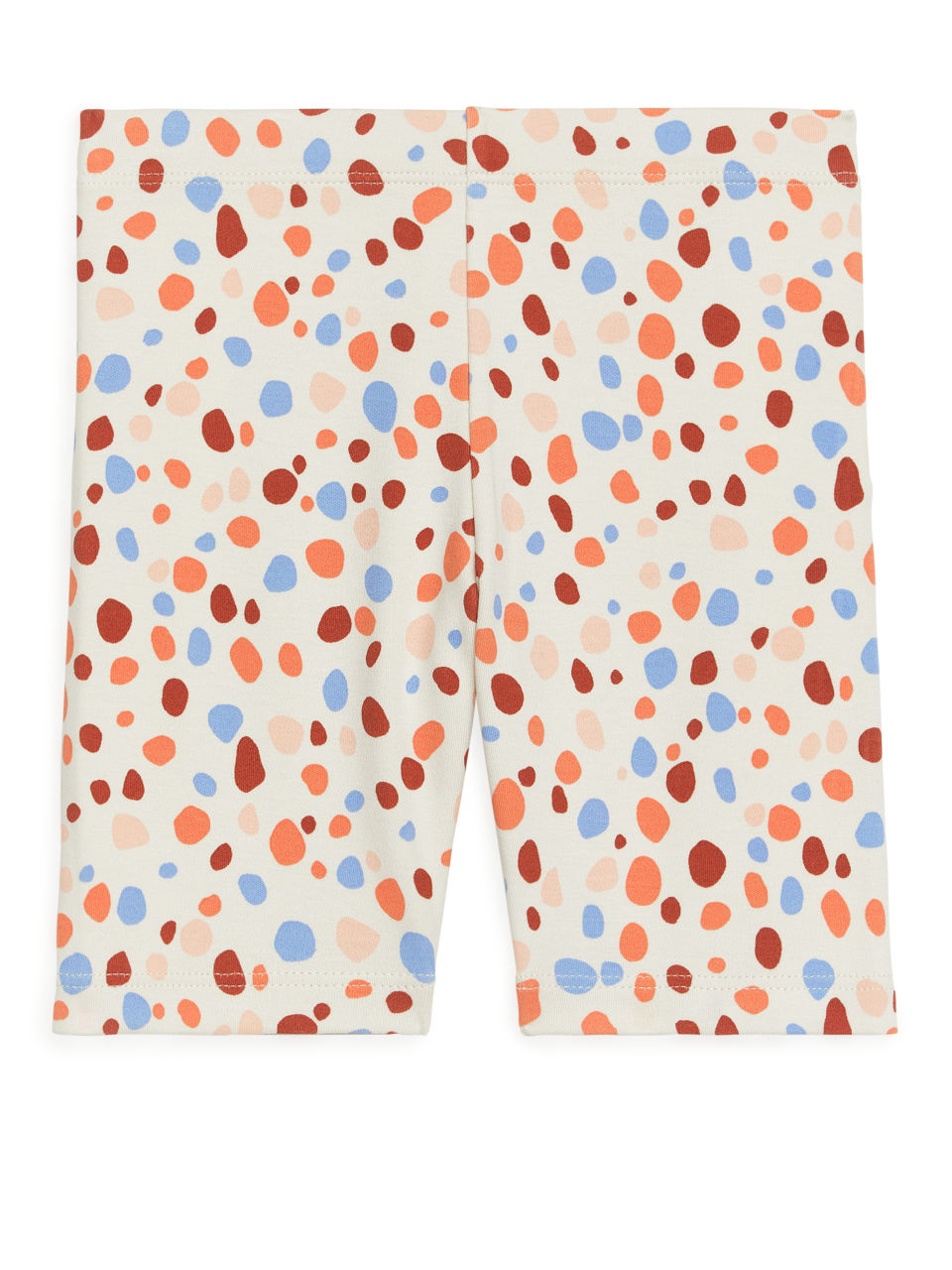 Printed Jersey Bicycle Shorts - Beige