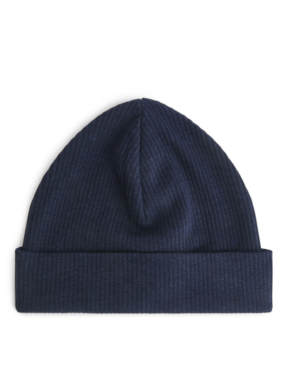 Cotton Lyocell Beanie - Blue