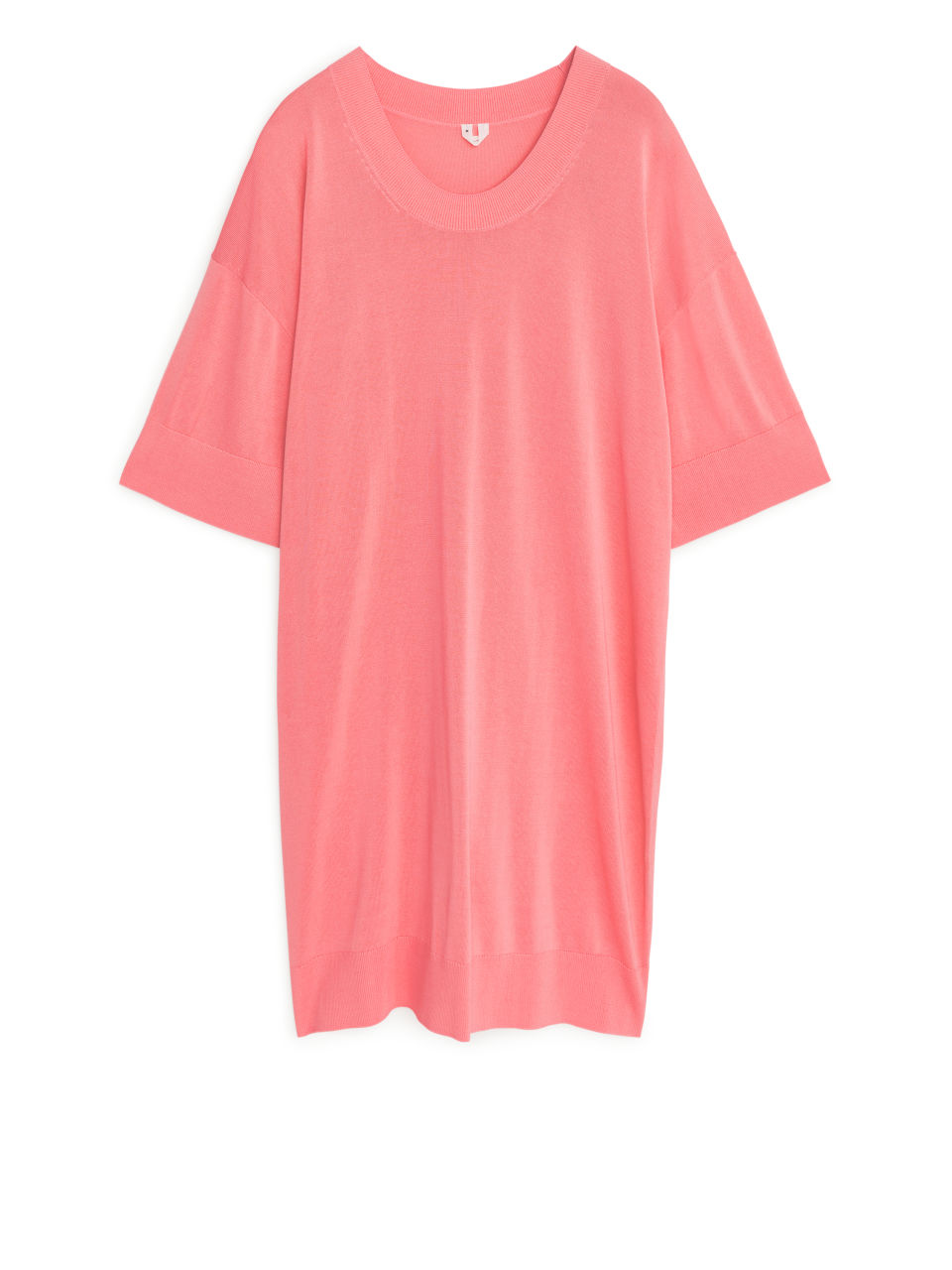 Oversized Fine-Knit Dress - Orange