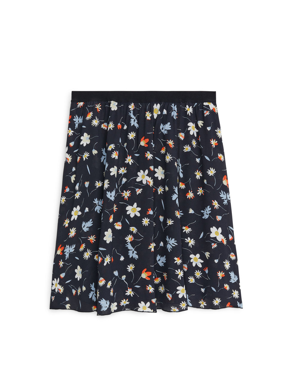 Short Floral Skirt - Black