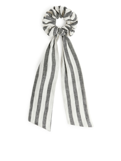 Linen Bow Scrunchie - Beige