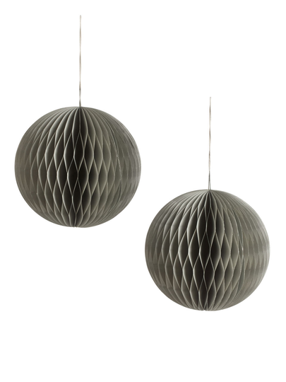Honeycomb Ornaments 18.5 cm - Grey