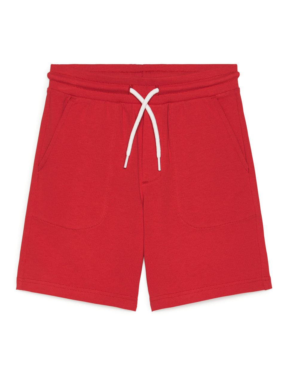 Elastic-Waist Shorts - Red