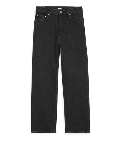 STRAIGHT CROPPED STRETCH Jeans - Black