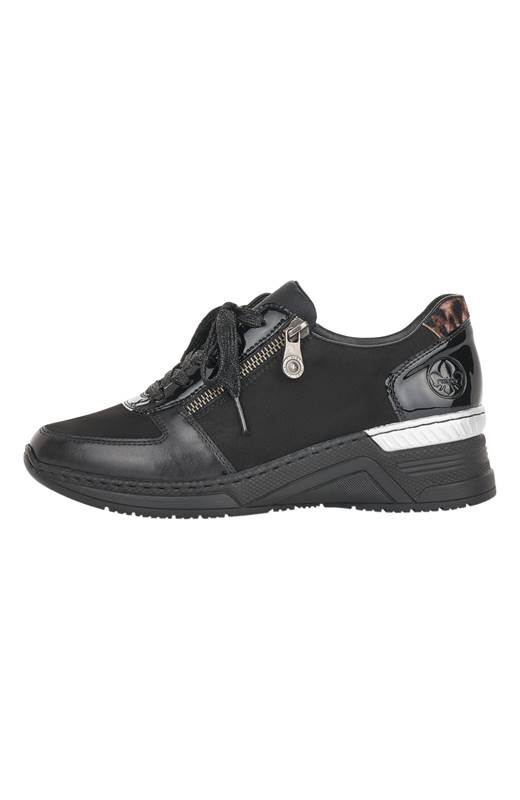 Rieker Sneakers Svart Leopard