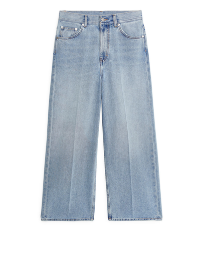 WIDE Cropped Jeans - Blue