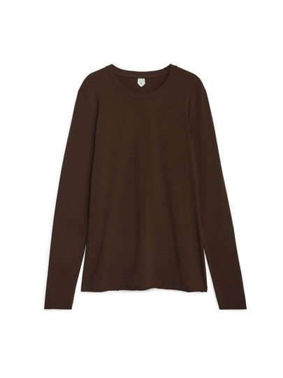 Lyocell Blend Long Sleeve - Brown