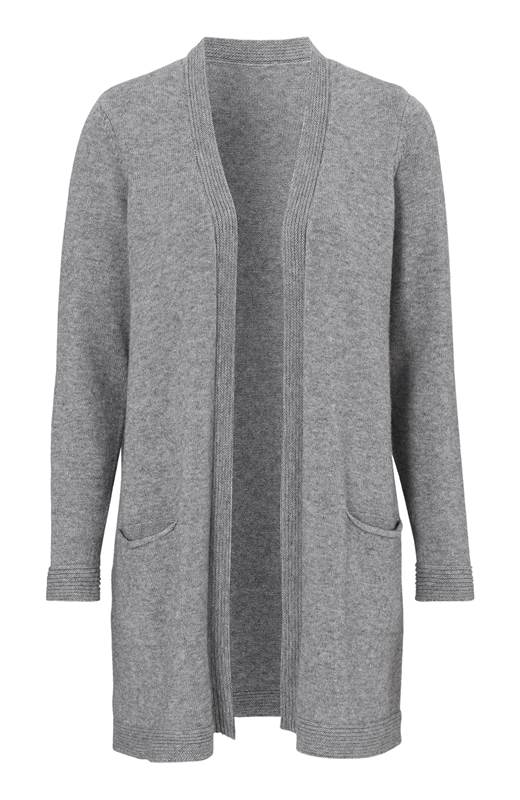 Cellbes Lång cardigan med fickor Gråmelange