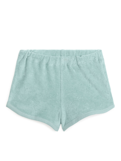 Cotton Towelling Shorts - Turquoise