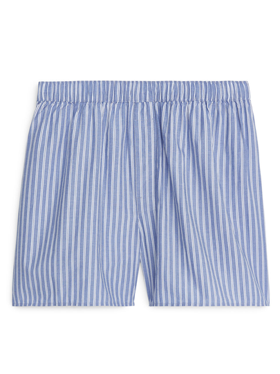 Woven Cotton Boxer - Blue