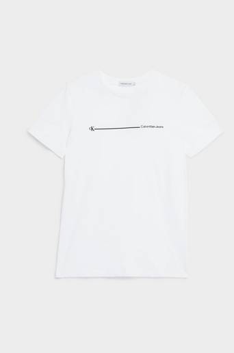 Calvin Klein T-Shirt Raised Lined Logo T-Shirt Vit