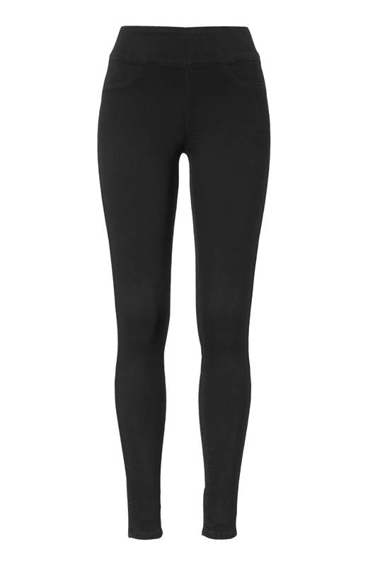 Happy Holly Superstretchiga jeans med hög midja Lyra Svart